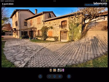 ? rare a la vente maison ancienne de charme - 191 m2 - vue imprenable sur les monts du lyo