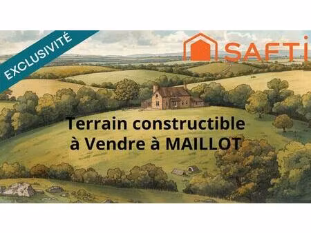 aux portes de sens  terrain constructible plat