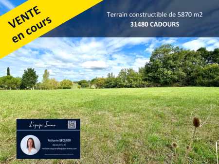 achat terrain 5 870m² cadours 31480