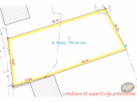 vente terrain 795 m² lizio (56460)