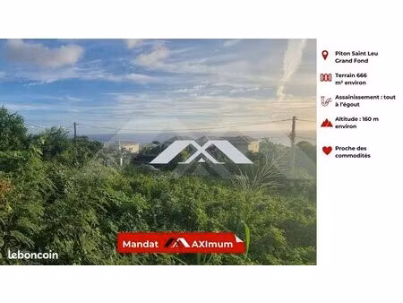 terrain 666 m² saint-leu