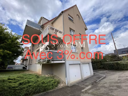 3%.com - en exclusivité à geispolsheim (route d’entzheim)  appartement 3 pièces de 64m² ha