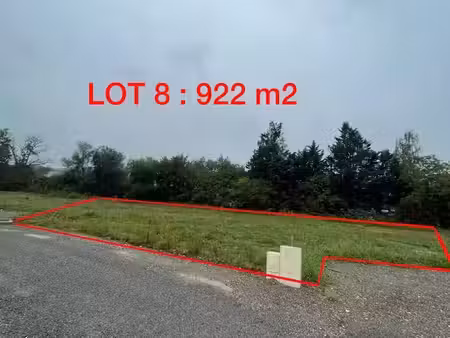 vente terrain 922 m² à biron (64300)  74 000 €