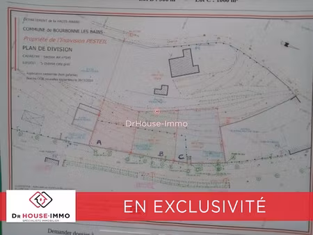 vente terrain 843 m² à bourbonne-les-bains (52400)  16 000 €