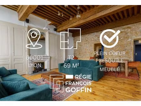 appartement meuble 2 pieces - coeur presqu'ile