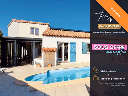 maison 155 m2 - 3 faces - 5 chambres - piscine - alenya