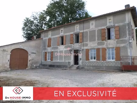 vente maison 6 pièces 168 m² à berneuil (16480)  178 000 €