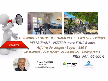 vente locaux professionnels 60 m² à fayence (83440)  66 000 €