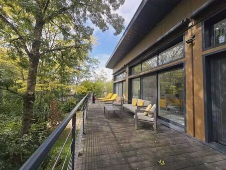 maison de plain-pied au cœur des arbres