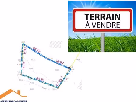 terrain constructible environ 690 m²