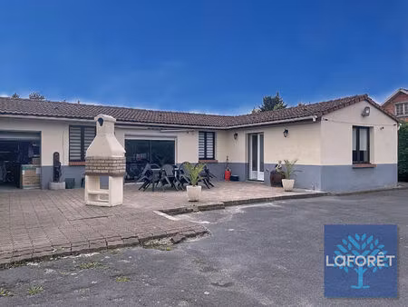 longère plain-pied individuelle 4 chambres  garage terrain 1733m2 douchy les mines