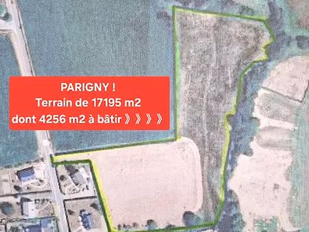 vente terrain 17195 m² à parigny (50600)  59 000 €