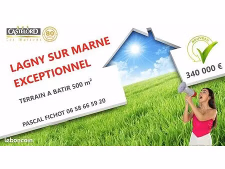 terrain 500 m² lagny sur marne