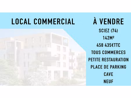 vente local commercial de 142m2 à sciez-sur-léman