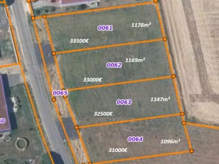 terrain constructible viabilisé à vendre