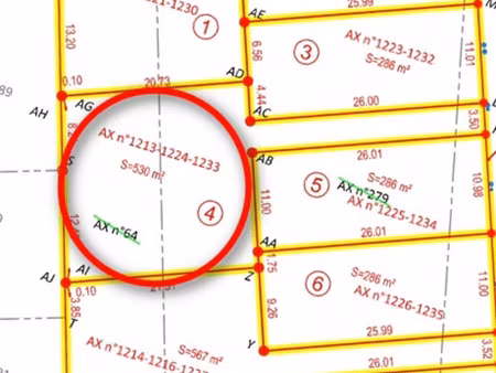terrain viabilisé de 530 m² à vendre à blain (44130)