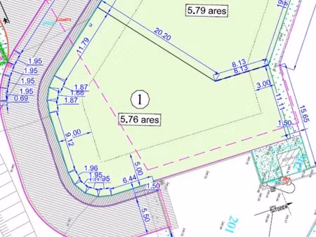 en vente terrain constructible 5 76 ares – 134 784 € |sainte-marie-aux-chênes