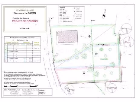 terrain de 629 m² à saran
