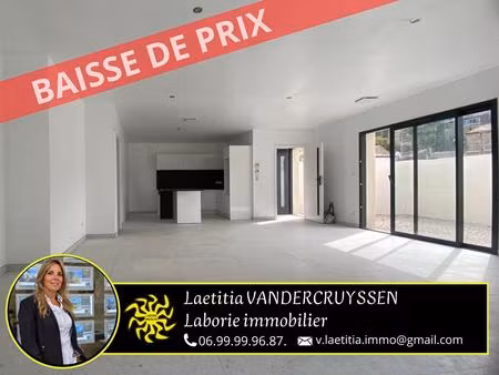 à vendre à tourouzelle : villa neuve 4 faces de 107 m2 avec garage  sur 600 m2 tourouzelle