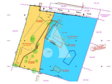 pertuis - secteur recherché terrain à bâtir de 920 m2