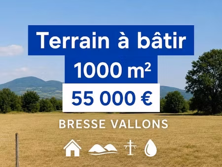 vente terrain 1012 m² à cras-sur-reyssouze (01340)  55 000 €