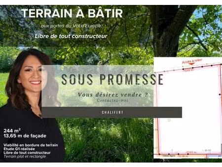 terrain de 244 m² à chalifert