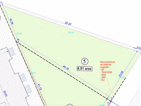 sainte marie aux chênes - terrain à bâtir de 8 81 ares