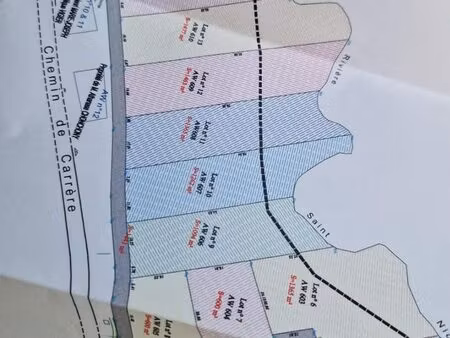 terrain constructible et viabilisé de 1500 m2