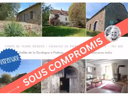 charmant corps de ferme rénové avec granges en pierre  dépendances et près de 7 hectares..