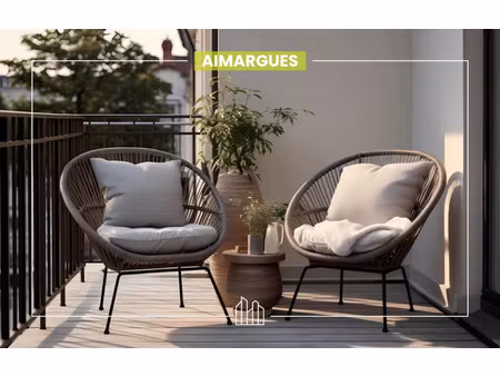 vente appartement neuf 2 pièces 48m2 aimargues - 185000 € - surface privée