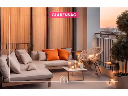 vente appartement neuf 2 pièces 45m2 clarensac - 198000 € - surface privée