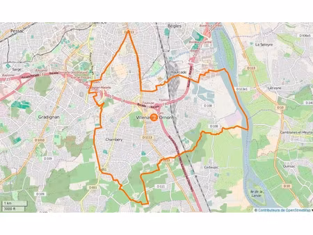 location appartement 1 pièce à villenave-d'ornon (33140)  500 €