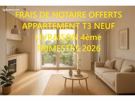 appartement 3 pièces 60 m²