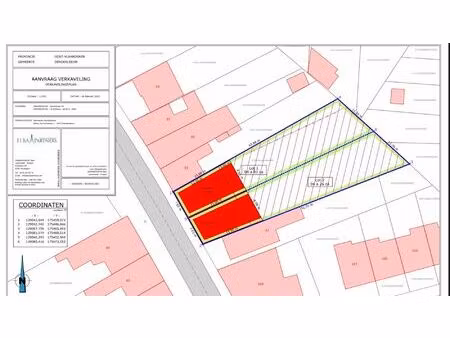 projectgrond – twee bouwloten van 4a 01ca en 4a 26ca