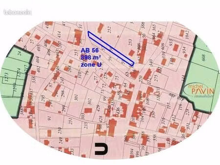 terrain 898 m² la guerche sur l aubois