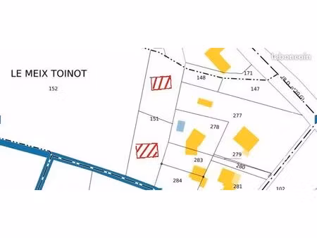 terrain 750 m² aubigny en plaine