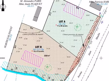 terrain a bâtir centre ville 1159m²