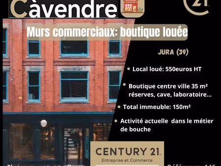 murs commerciaux 150 m² st claude