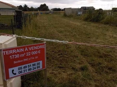 terrain à bâtir 1730m ²