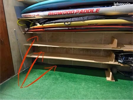 loue emplacement wing windsurf dans garage sur la plage du cros