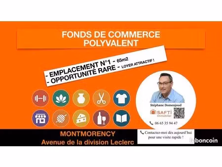 local commercial 65 m² montmorency