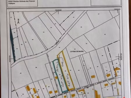 terrain 3453 m² teneur