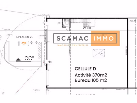 local d'activités de 475m²