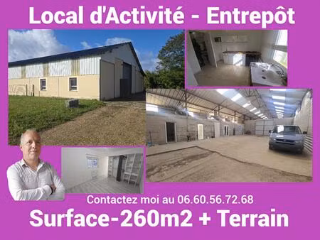 secteur est dreux 28 - local d'activité 260 m² + parcelle terrain