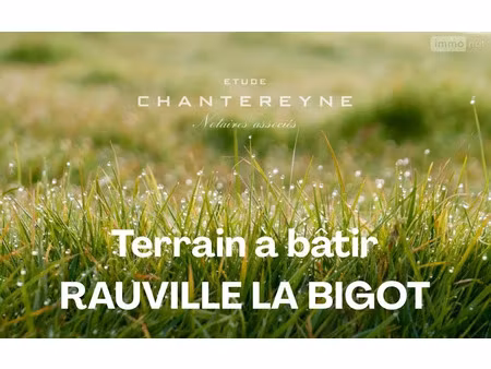 vente terrain à batir 593 m² à rauville-la-bigot (50260)  52 400 €