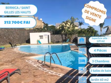 appartement t4 duplex avec jardin dans résidence avec piscine