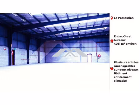 batiment 4.031 m² entrepôts + bureaux possession