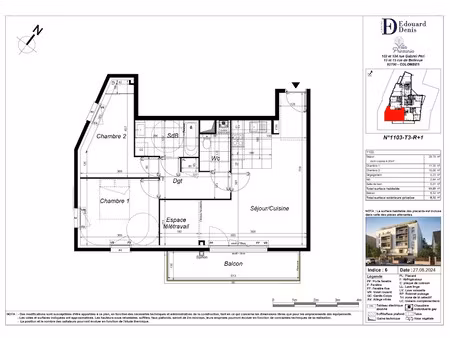 location appartement 3 pièces 63 m² à colombes (92700)  1 417 €