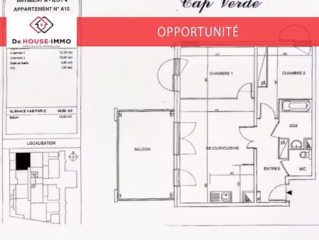 vente appartement 3 pièces 62 m² à limeil-brevannes (94450)  233 900 €