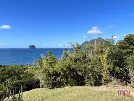 terrain vue mer avec permis de construire  martinique